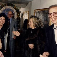 1985 - inaugurazione della galleria a Lucca: Lorenzo Pacini e la moglie Rosangela