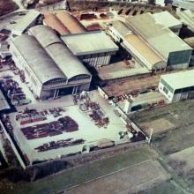 1975 - Capannone pre-assemblaggio - Vista dall'alto